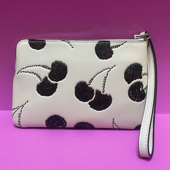 Coach Cherry Corner Zip Wristlet - Picture 3 of 14